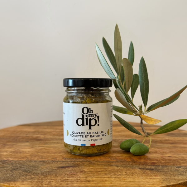Olivade au basilic noisette et raisin sec